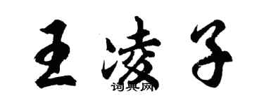 胡问遂王凌子行书个性签名怎么写