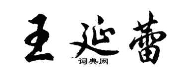 胡问遂王延蕾行书个性签名怎么写