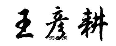胡问遂王彦耕行书个性签名怎么写