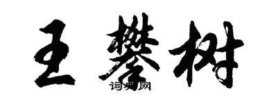 胡问遂王攀树行书个性签名怎么写
