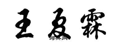 胡问遂王夏霖行书个性签名怎么写