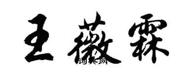 胡问遂王薇霖行书个性签名怎么写