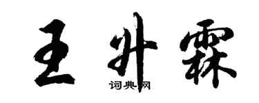 胡问遂王升霖行书个性签名怎么写