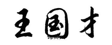 胡问遂王国才行书个性签名怎么写