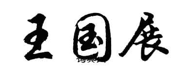 胡问遂王国展行书个性签名怎么写