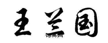 胡问遂王兰国行书个性签名怎么写
