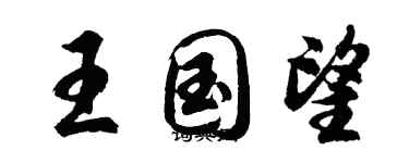 胡问遂王国望行书个性签名怎么写