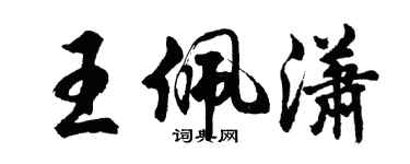 胡问遂王佩潇行书个性签名怎么写