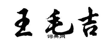 胡问遂王毛吉行书个性签名怎么写