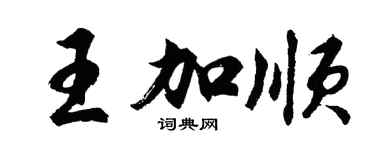 胡问遂王加顺行书个性签名怎么写