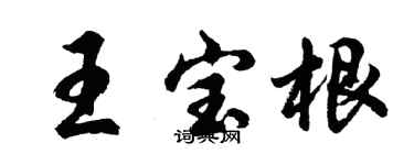 胡问遂王宝根行书个性签名怎么写