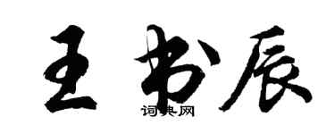胡问遂王书辰行书个性签名怎么写