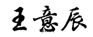 胡问遂王意辰行书个性签名怎么写