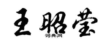 胡问遂王昭莹行书个性签名怎么写