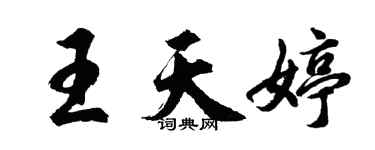 胡问遂王天婷行书个性签名怎么写