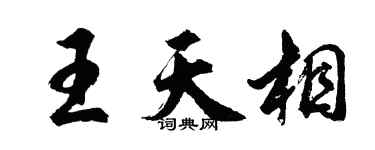 胡问遂王天相行书个性签名怎么写