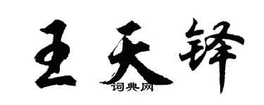 胡问遂王天铎行书个性签名怎么写