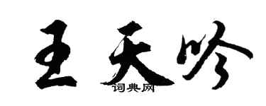 胡问遂王天吟行书个性签名怎么写