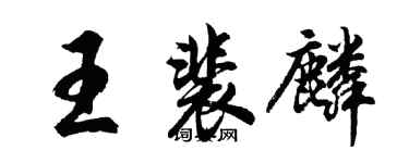 胡问遂王裴麟行书个性签名怎么写
