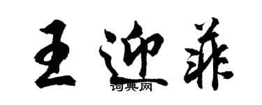 胡问遂王迎菲行书个性签名怎么写