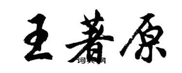 胡问遂王著原行书个性签名怎么写