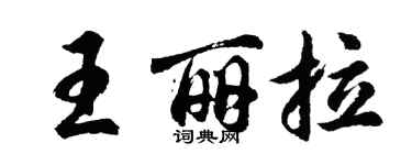 胡问遂王丽拉行书个性签名怎么写