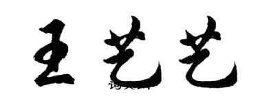 胡问遂王艺艺行书个性签名怎么写