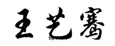 胡问遂王艺骞行书个性签名怎么写
