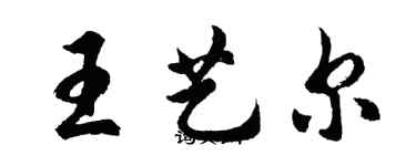 胡问遂王艺尔行书个性签名怎么写
