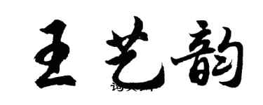 胡问遂王艺韵行书个性签名怎么写