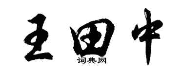 胡问遂王田中行书个性签名怎么写