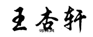 胡问遂王杏轩行书个性签名怎么写