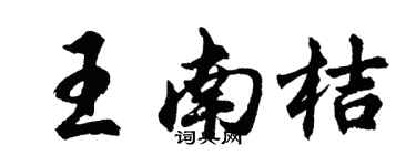 胡问遂王南桔行书个性签名怎么写