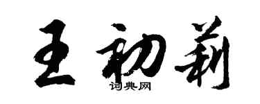 胡问遂王初莉行书个性签名怎么写