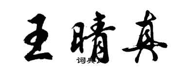 胡问遂王晴真行书个性签名怎么写