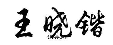 胡问遂王晓锴行书个性签名怎么写