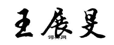 胡问遂王展旻行书个性签名怎么写