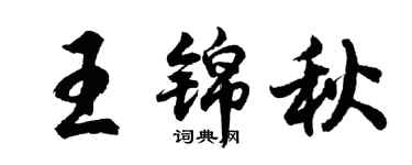 胡问遂王锦秋行书个性签名怎么写