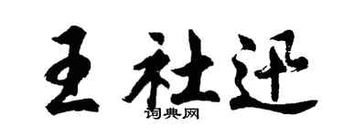 胡问遂王社迅行书个性签名怎么写