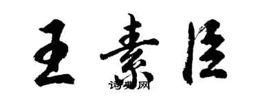 胡问遂王素臣行书个性签名怎么写