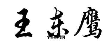 胡问遂王东鹰行书个性签名怎么写
