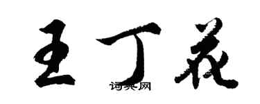 胡问遂王丁花行书个性签名怎么写