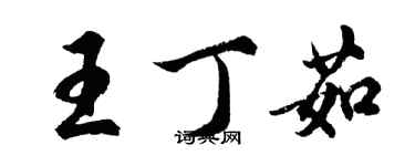 胡问遂王丁茹行书个性签名怎么写
