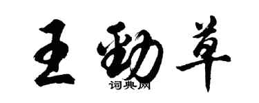 胡问遂王劲草行书个性签名怎么写