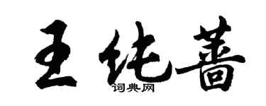 胡问遂王纯蔷行书个性签名怎么写