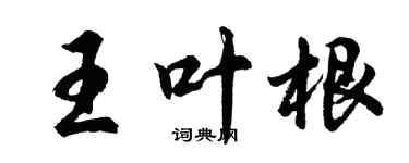 胡问遂王叶根行书个性签名怎么写