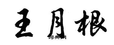 胡问遂王月根行书个性签名怎么写
