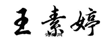 胡问遂王素婷行书个性签名怎么写