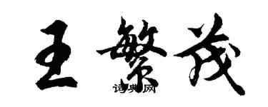 胡问遂王繁茂行书个性签名怎么写