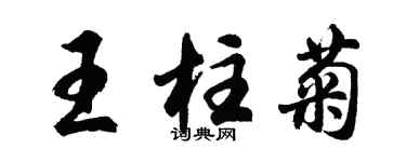 胡问遂王柱菊行书个性签名怎么写